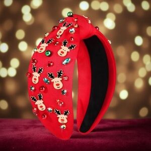 Christmas Headbands Reindeer Red Headband New